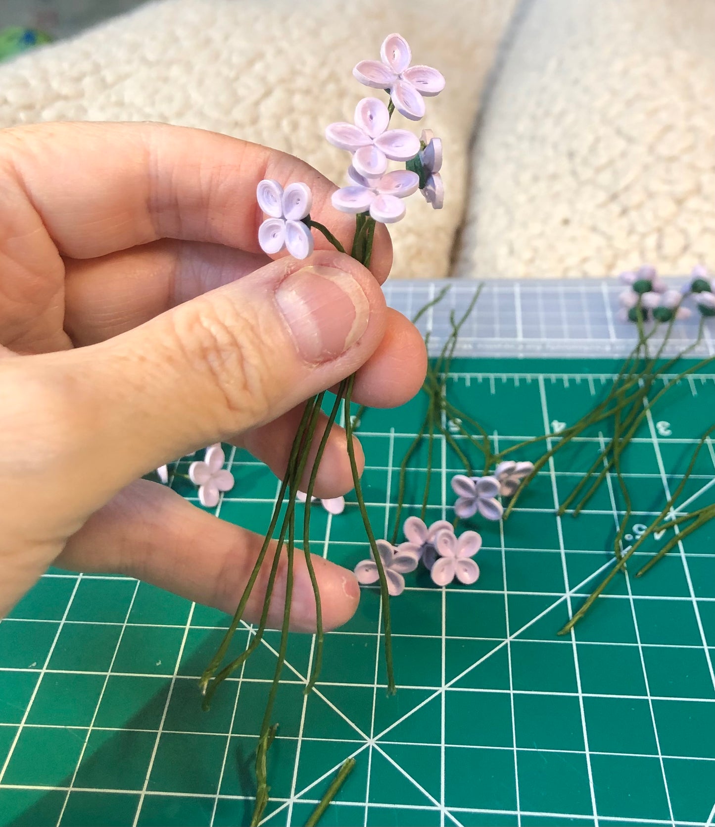 Handmade Paper Quilled Quilling Lilac Branch